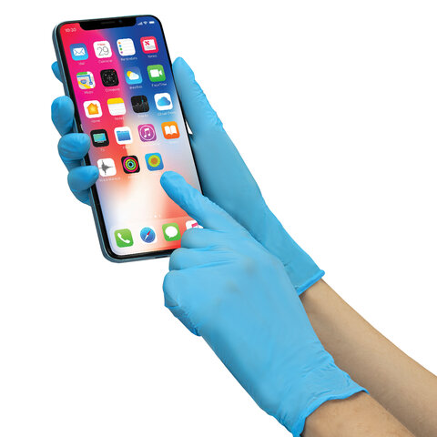 Перчатки нитриловые RABBITEX (РАББИТЕКС) Standard, 50 пар (100 шт.), голубые, размер XL (очень большой), 702154
