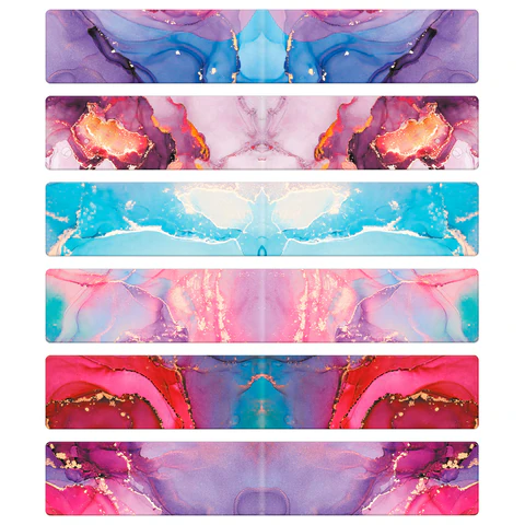 Закладки для книг МАГНИТНЫЕ, "АССОРТИ 5 ДИЗАЙНОВ ABSTRACTION", 6 штук, 60x20 мм, FUNSTER (ФАНСТЕР), 116653