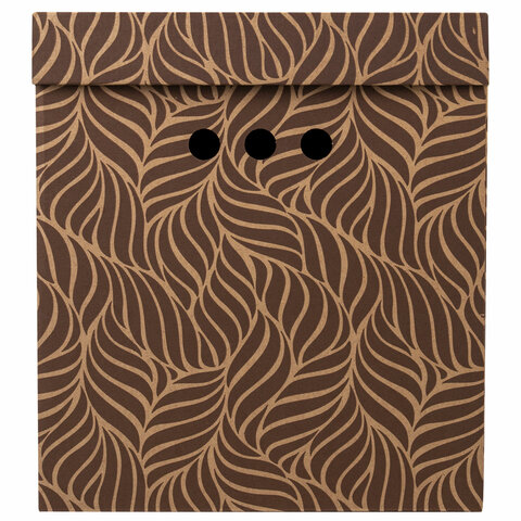 Короб для хранения из плотного микрогофрокартона 380х280х315 мм, КОМПЛЕКТ 3 шт., BRAUBERG HOME "Узор", 271824