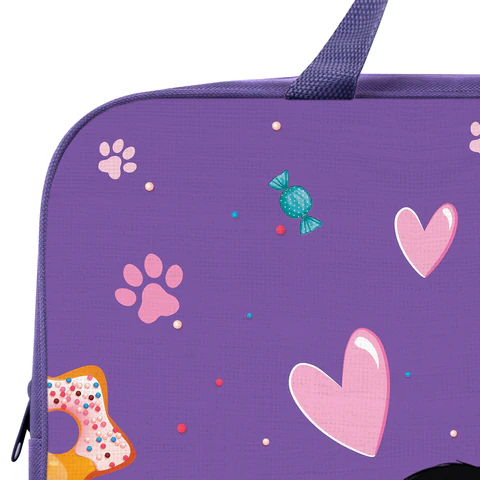 Папка на молнии с ручками BRAUBERG KIDS А4, 1 отделение, полиэстер, 80 мм, "Sweet cheeks", 272120
