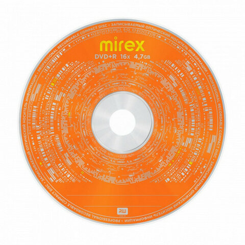 Диски DVD+R (плюс) MIREX, 4,7 Гб, 16x, Cake Box (упаковка на шпиле), КОМПЛЕКТ 10 шт., UL130013A1L
