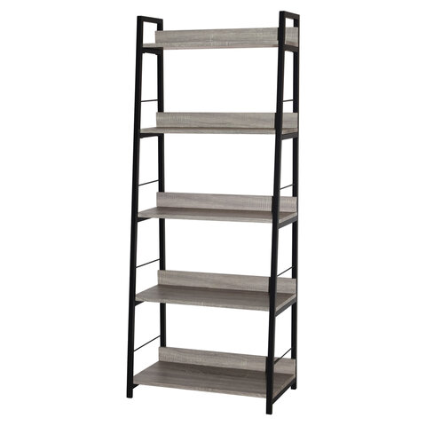 Стеллаж на металлокаркасе BRABIX "LOFT SH-003", 600х350х1500 мм, 5 полок, цвет дуб антик, 641235