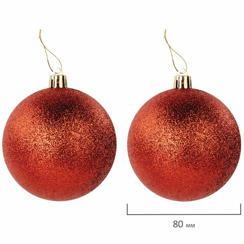 Шары ёлочные НАБОР 30 шт., 8 см/4 см, "Red&Gold", пластик, красные/золото, ЗОЛОТАЯ СКАЗКА, 592168