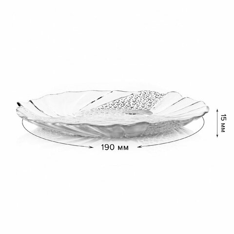 Тарелка десертная, 190 мм, стекло, PASABAHCE "ПАПИЙОН", 10276СЛ1