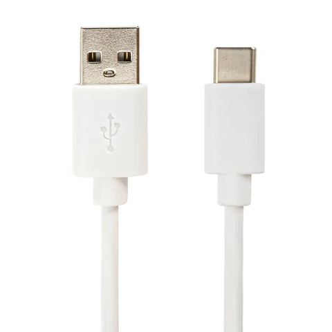Кабель USB2.0 – Type-C, 1 м, SONNEN, медь, для передачи данных и зарядки, белый, 513558