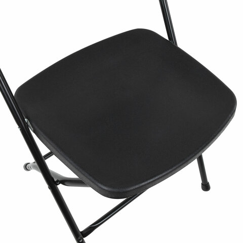 Стул складной BRABIX "Golf CF-002", черный каркас, пластик черный, 531563