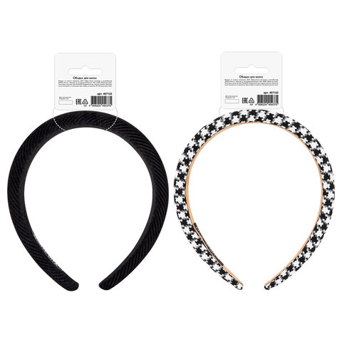 Ободок для волос ширина 3/3 см, АССОРТИ 1, MONTE VITA (МОНТЕ ВИТА), 457123