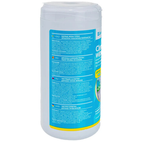 Салфетки для мониторов всех типов DEFENDER CLN30322, в тубе, 100 шт., 30322