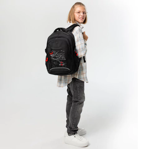 Рюкзак BRAUBERG CONTENT универсальный, 3 отделения, светоотражающий принт, "Br(ok)en", 47х33х18 см, 273845