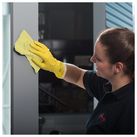 Салфетки VILEDA PROFESSIONAL "МикронКвик", КОМПЛЕКТ 5 шт., микроволокно, желтый, 38х40 см, 170638
