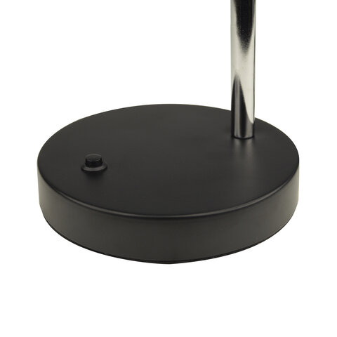 Настольная лампа светильник "Руна" на подставке, цоколь E27, 40 Вт, черный хромированный