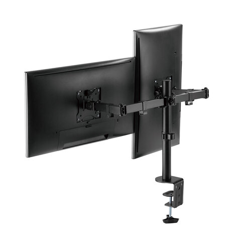 Кронштейн для двух мониторов настольный VESA 75х75, 100х100, 17"-32", до 16 кг, SONNEN STATIC, 455943