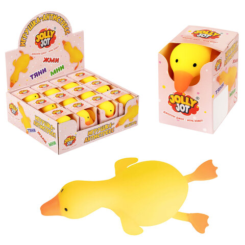 Игрушка-антистресс "ГУСЬ", 17 см, желтый, дисплей, JOLLY JOT (ДЖОЛЛИ ДЖОТ), 665798