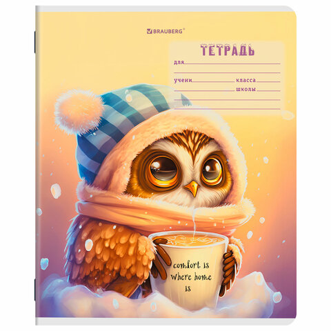 Тетрадь 12 л. BRAUBERG клетка, обложка картон, МИКС-2, 107269
