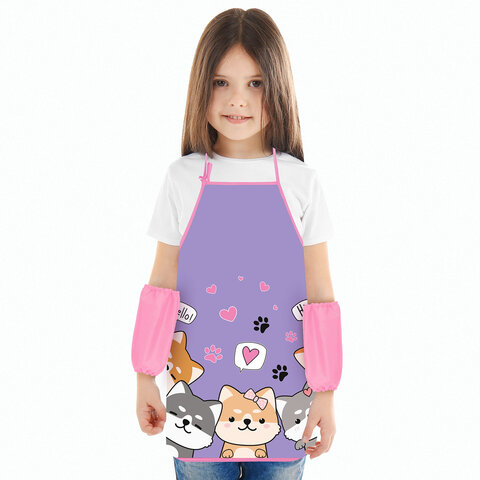 Фартук с нарукавниками для уроков труда ЮНЛАНДИЯ, регулировка по росту, 46х54 см, "Best fellows", 273630