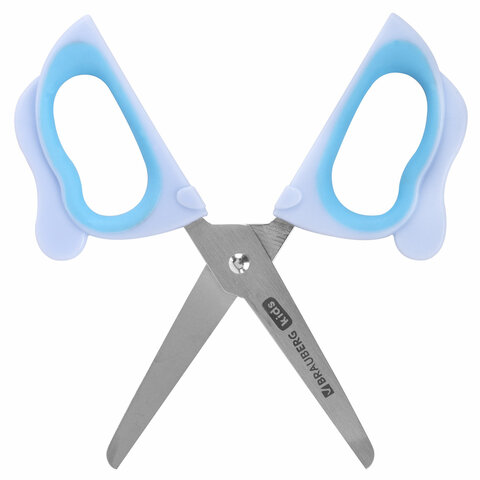 Ножницы 130 мм, фигурные рукоятки с резиновыми вставками "Далматин", с чехлом, BRAUBERG KIDS, 238352