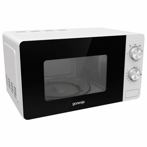 Микроволновая печь GORENJE MO20E1W, объем 20 л, мощность 800 Вт, механическое управление, белая
