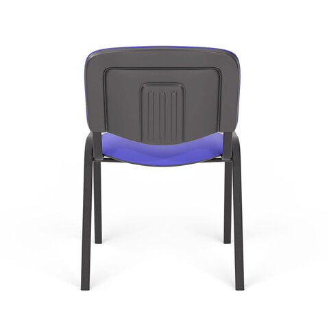 Стул для персонала и посетителей "ИЗО", черный каркас, ткань синяя, В-10/С-06