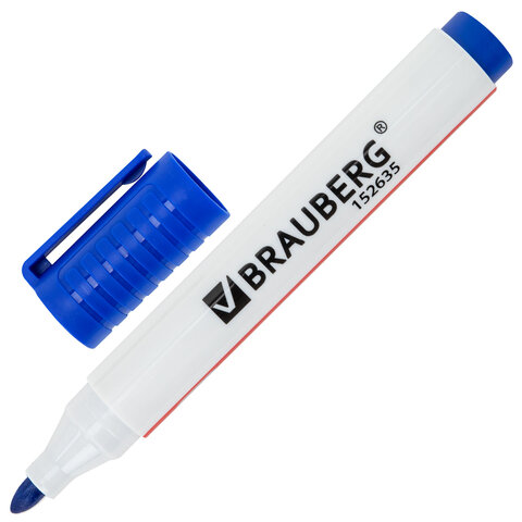 Маркеры стираемые для белой доски, НАБОР 4 ЦВЕТА, BRAUBERG "ULTRA WHITEBOARD MARKER", 3 мм, 152635