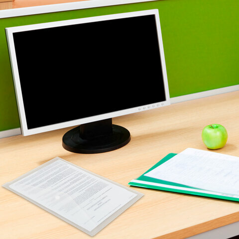 Папка-конверт с кнопкой BRAUBERG "SUPER", А4, прозрачная, ПРОЧНАЯ 0,2 мм, 272876