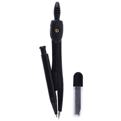 Готовальня STAFF "College" 9 предметов: циркуль 120 мм, чертежные принадлежности, механический карандаш, пластиковый пенал, 210863