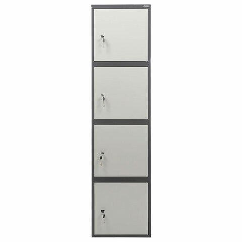 Шкаф металлический для документов AIKO "SL-185/4" ГРАФИТ, 1800х460х340 мм, 37 кг, S10799182502
