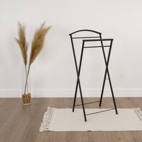 Вешалка-стойка костюмная "Контур", 980х440х310 мм, металл, черная, ВНП 367 Ч