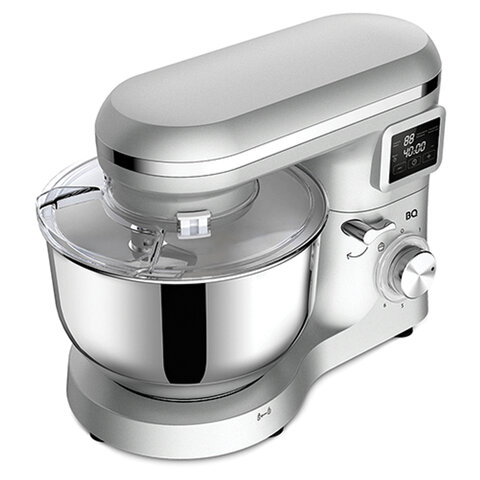 Миксер планетарный BQ (БИ-КЬЮ) MX640, 1600 Вт, 6 скоростей, 3 насадки, металлическая чаша 6 л, серебро, 86194435
