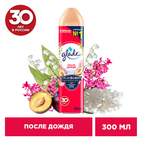 Освежитель воздуха аэрозольный 300 мл, GLADE "После дождя"