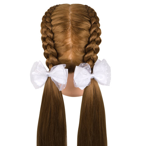 Банты для волос НАБОР 2 шт., 7х11 см, 6,5х10 см, 7х9 см, белый, АССОРТИ, MONTE VITA (МОНТЕ ВИТА), 457118