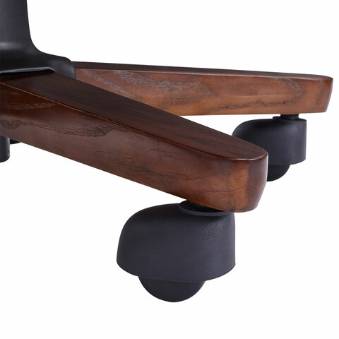 Кресло HAWASAN (ХАВАСАН) "Desire EX-771", мультиблок, дерево, натуральная кожа, черное, 532935