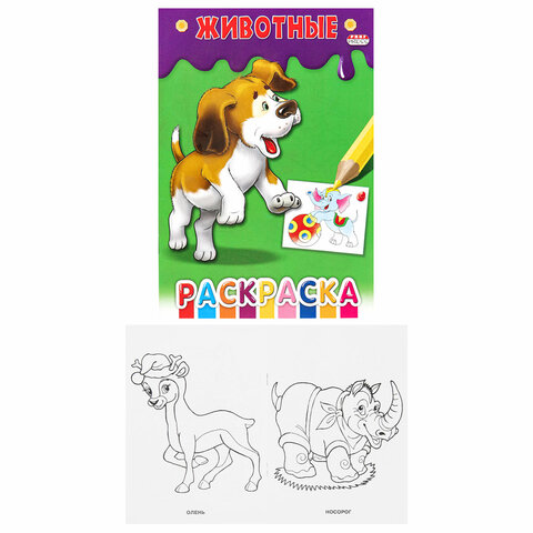 Книжка-Раскраска "ДЛЯ ДЕВОЧЕК И МАЛЬЧИКОВ", КОМПЛЕКТ 15 шт.,140х200 мм, 16 стр., ПП