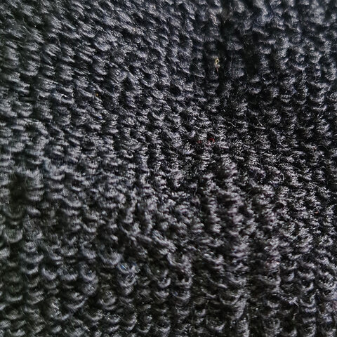 Перчатки хлопок + полиэфир УТЕПЛЕННЫЕ МАХРА, 1 пара, 10 класс, 72-75 г, размер 8, ПВХ ТОЧКА, утепленные с начесом внутри, СВС, 7.723 чер/оранж