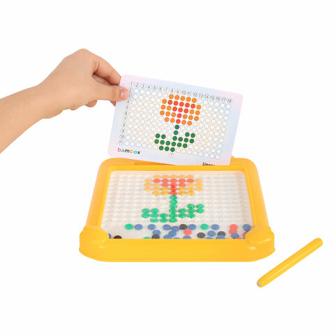 Мозаика магнитная развивающая для детей "Утенок", стилус, 101 магнит, 10 карточек, BAMBOX (БАМБОКС), 665888