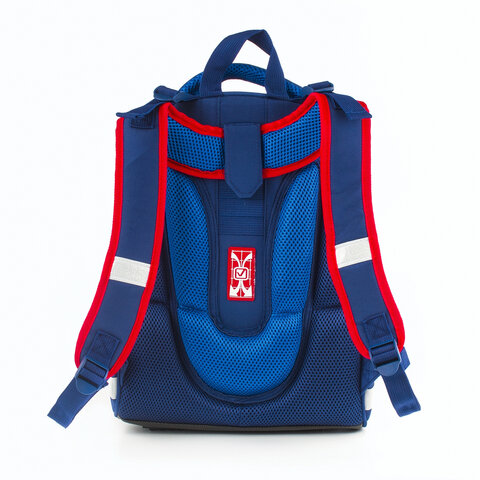 Ранец BRAUBERG PREMIUM, 2 отделения, с брелоком, дополнительный объем, для мальчиков, "Гоночный клуб", 38х29х18 см, 227819