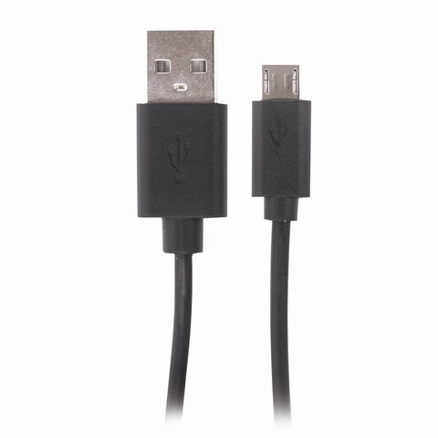 Кабель USB 2.0 – micro USB, 1 м, SONNEN, медь, для передачи данных и зарядки, черный, 513115