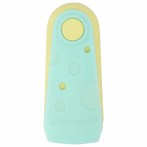 Ластики BRAUBERG "ULTRA PASTEL", НАБОР 3 ШТУКИ, 57х24х15 мм, ассорти пастель, бирюзовый пластиковый держатель, блистер, 272689