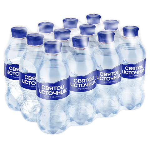 Вода ГАЗИРОВАННАЯ питьевая СВЯТОЙ ИСТОЧНИК 0,33 л