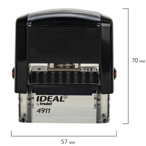 Оснастка для штампа, размер оттиска 38х14 мм синий, TRODAT IDEAL 4911 P2, подушка в комплекте, 125417