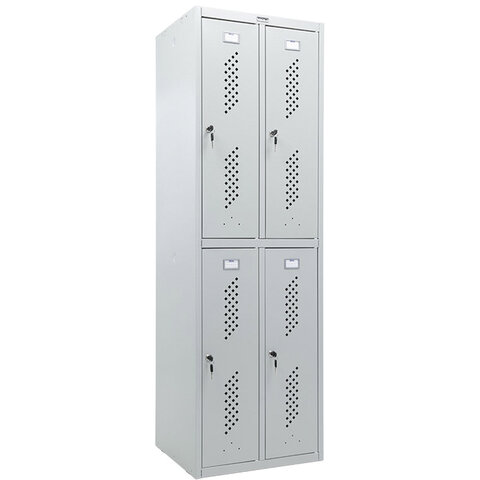Шкаф металлический для одежды ПРАКТИК "ML/LS 22-60", четырехсекционный, 1830х600х500 мм, 29 кг, разборный, LS-22