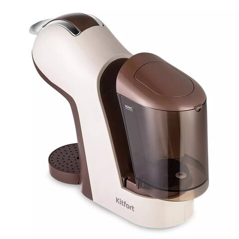 Кофемашина капсульная 3 в 1 NESPRESSO/DOLCEGUSTO/молотый KITFORT KT-7448, 1400 Вт, объем 1 л, бежевый, КТ-7448