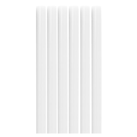 Клеевые стержни, диаметр 11 мм, длина 100 мм, белые, комплект 6 штук, BRAUBERG, европодвес, 670298