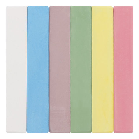 Мел цветной квадратный 6 штук, ЮНЛАНДИЯ "ЮНЛАНДИК И ОКРУЖАЮЩИЙ МИР", картонная упаковка, европодвес, 227447