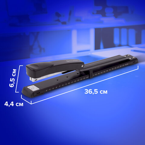 Степлер брошюровочный №24/6, 26/6 BRAUBERG "Universal", до 25 листов, черный, 220942