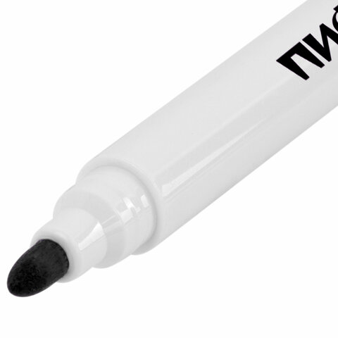 Маркеры стираемые 2 мм на магните со стирателем для белой доски и планера ЧЕРНЫЕ, НАБОР 8 ШТУК, ПИФАГОР, 152563