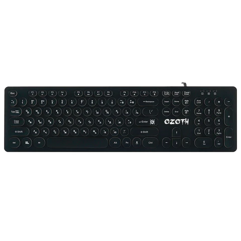 Клавиатура проводная игровая DEFENDER OZOTH GK-106, USB, 104 клавиши, с подсветкой, черная, 45106
