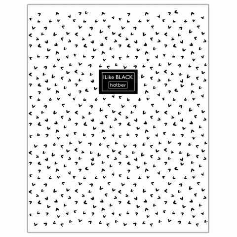 Тетрадь А5 48 л. HATBER скоба, клетка, ламинация, "I Like Black" (микс в спайке), 063153, 48Т5лВ1