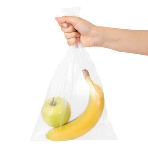 Пакеты фасовочные ПРОЧНЫЕ, первичный ПВД 24х37 см, КОМПЛЕКТ 500 шт., 25 мкм