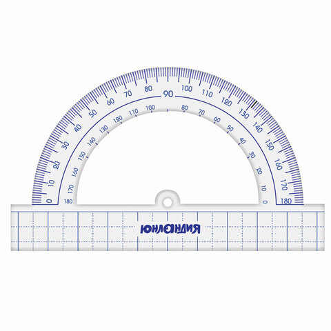 Набор чертежный ЮНЛАНДИЯ "ШКОЛЬНЫЙ" (линейка 20 см, 2 угольника, транспортир), пенал, 210737