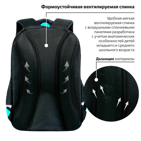 Рюкзак BRAUBERG MOTION, 2 отделения, 3 кармана, "Positive cats", 41х28х17 см, 273114